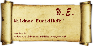 Wildner Euridiké névjegykártya